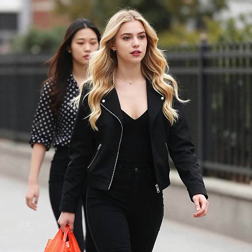 Stylish Women in Urban Setting