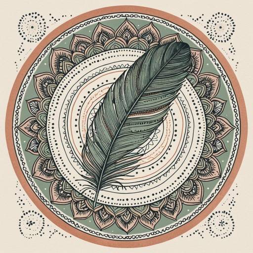 Intricate Hand-Drawn Feather and Mandala Intricate Hand-Drawn Feather and Mandala