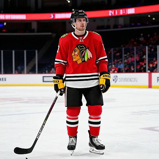 Ice Hockey Player on Rink