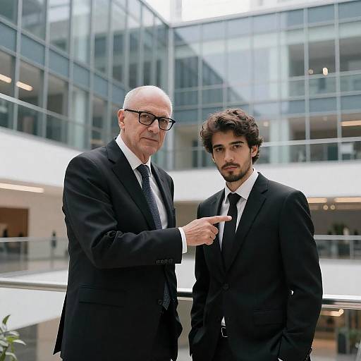 Intense Conversation in a Modern Space