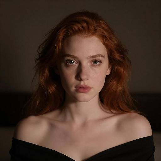 Redhead Selfie in Deep Shadow