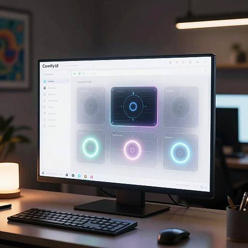 Futuristic ComfyUI Refiner Interface