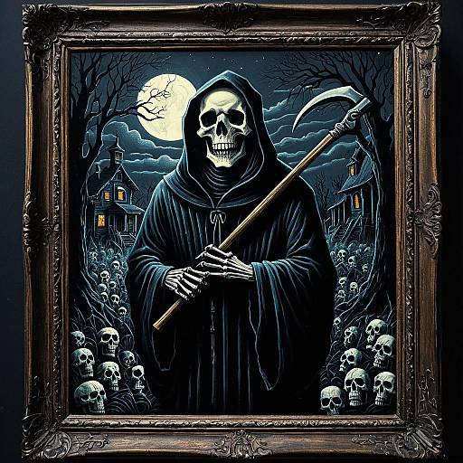 Grim Reaper Lowbrow Art Portrait