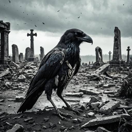 Eerie Zombie Crow on Ancient Battlefield