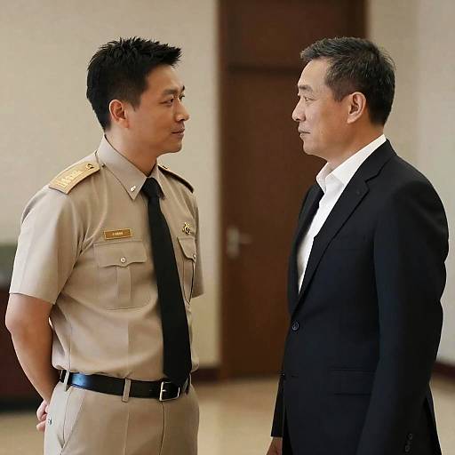 Indoor Photo of Two Men in Dialogue