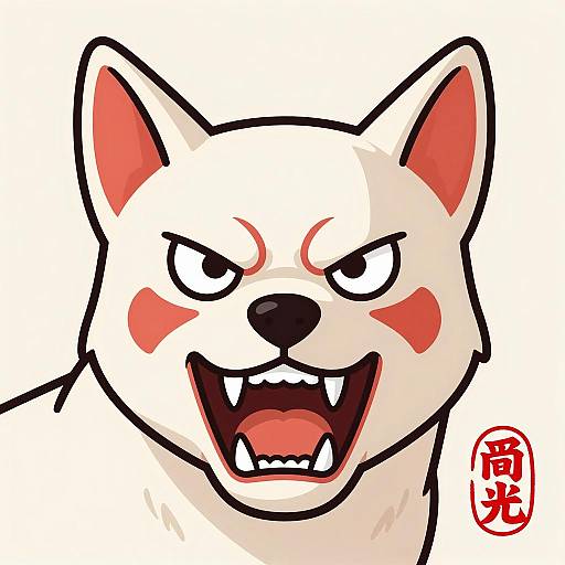 Fierce Anthropomorphic Dog Illustration