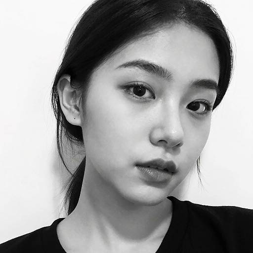 Artistic Black and White Woman Portrait