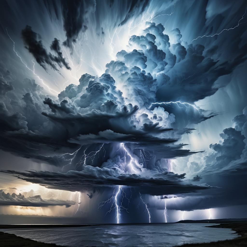 Surreal Nature Explosion in Stormy Skies