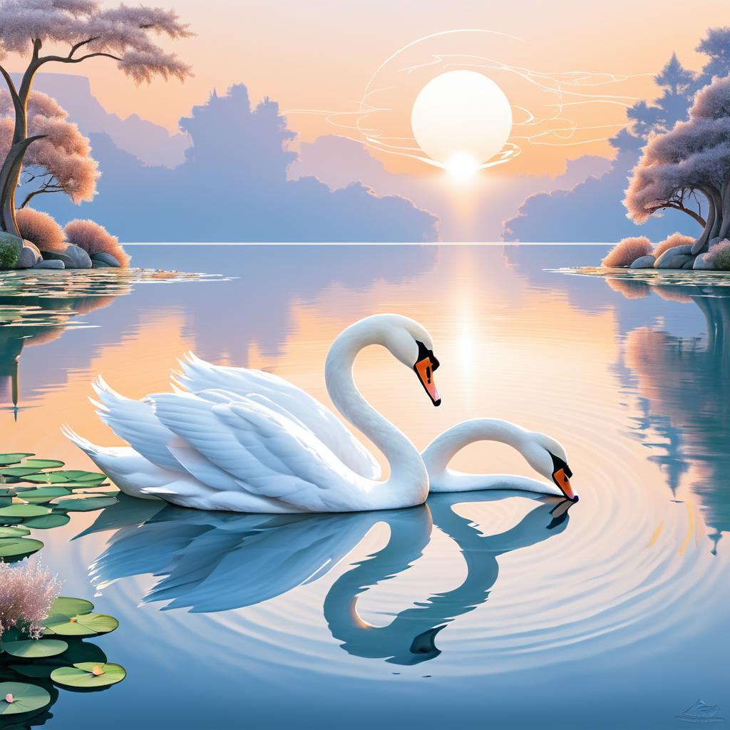 Serene Swans: Symbolism of Solitude and Unity