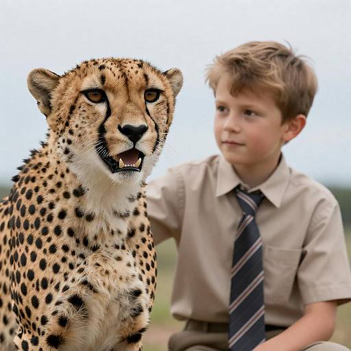 Boy and Cheetah: An Unusual Friendship
