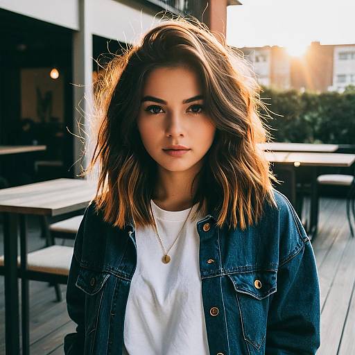 V-Cut Layers Hairstyle Fashion Editorial