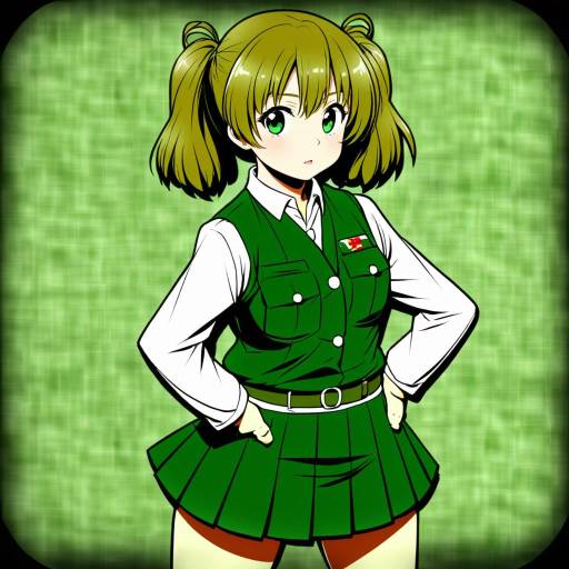 Illustration of Aki (girls und panzer), girls und panzer in the style of Yonedatomo mizu