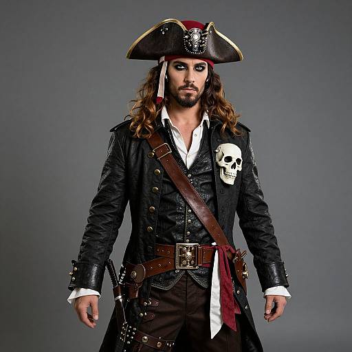 Steampunk Pirate in Red Hat