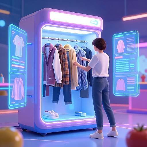 Futuristic AI Clothes Changer Showcase