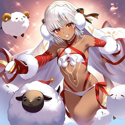 Illustration of Altera the santa (fate), fate (series) in the style of Ponytail korosuke