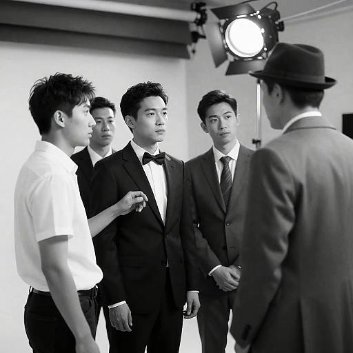 Classic Black and White Studio Portrait