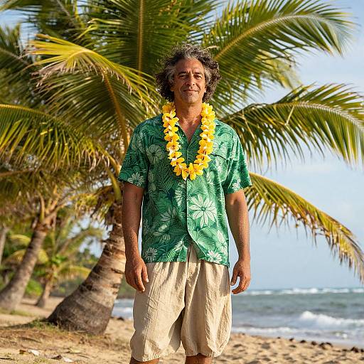 Sunny Tropical Beach Portrait