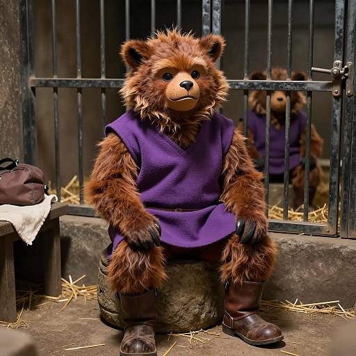 Furry Creature in Dungeon Enclosure