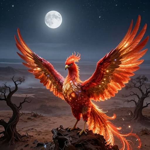 Surreal Phoenix in Cosmic Landscape