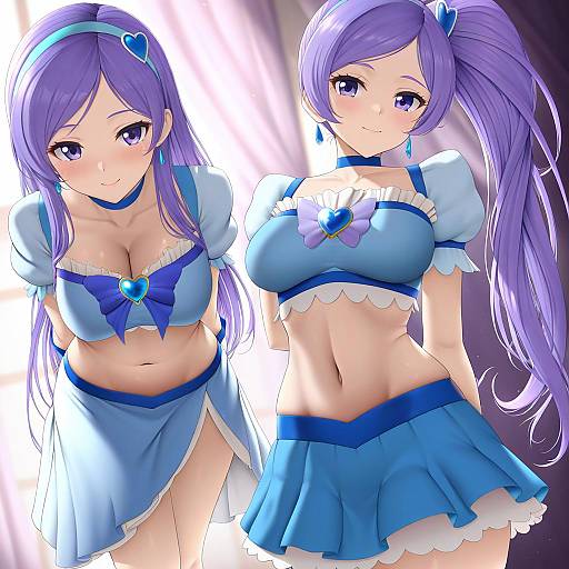 Illustration of Aono miki, precure in the style of Fouriasensei