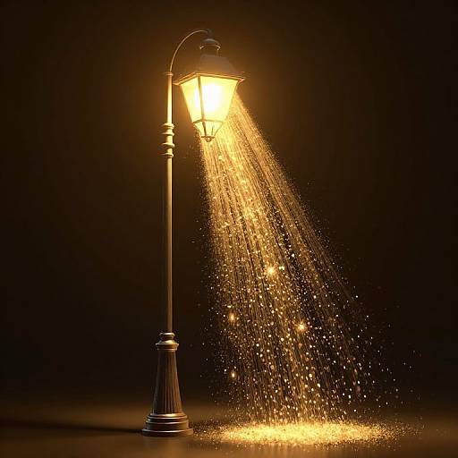 Impressionistic Cyberpunk Vintage Streetlamp