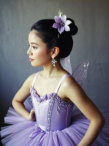 Young Ballerina in Lilac Fairy Costume