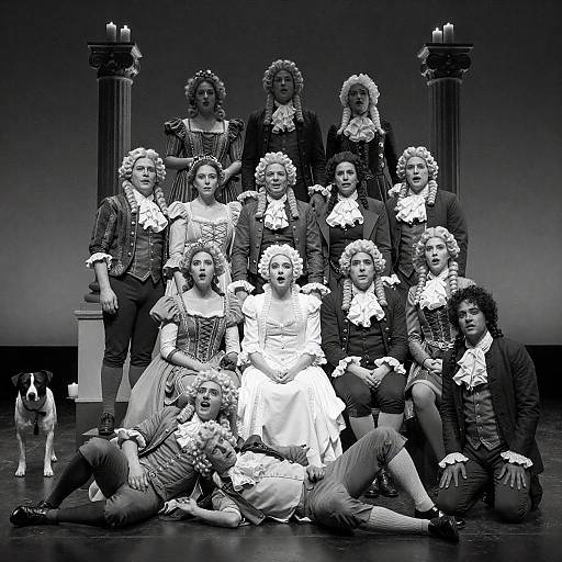 Dramatic Theatrical Stage in Monochrome