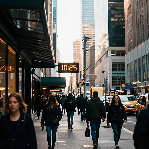 Vibrant Urban Street at Morning
