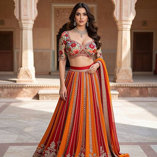 Photorealistic Woman in Traditional Ghagra