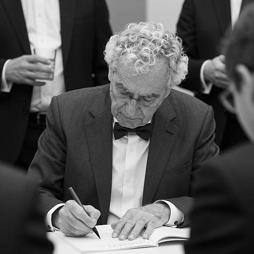 Elderly Writer in Elegant Surroundings