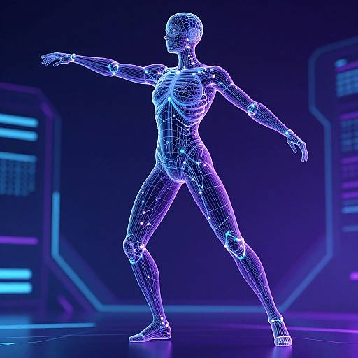 Futuristic Open Pose Visualization