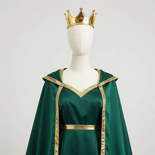 Mannequin in Green and Gold Attire