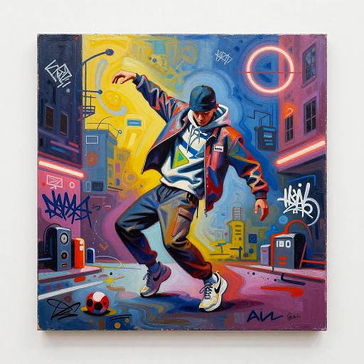 Urban Expressionistic Street Dancer Art