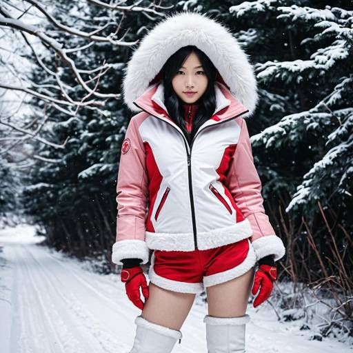 Woman in Winter Cosplay Outfit