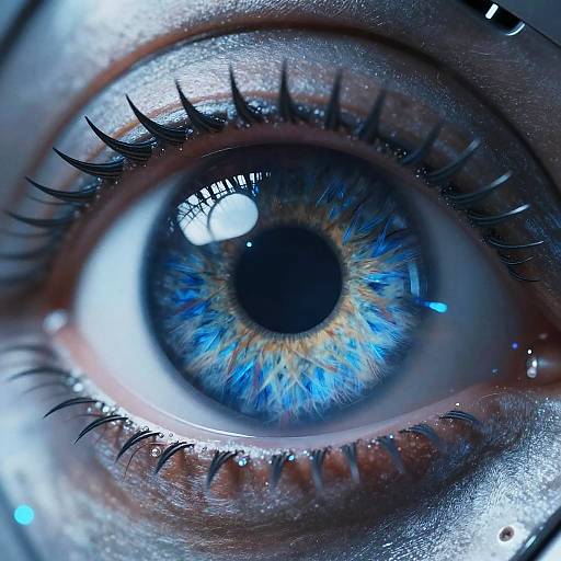 Futuristic Robotic Eye Macro Close-Up