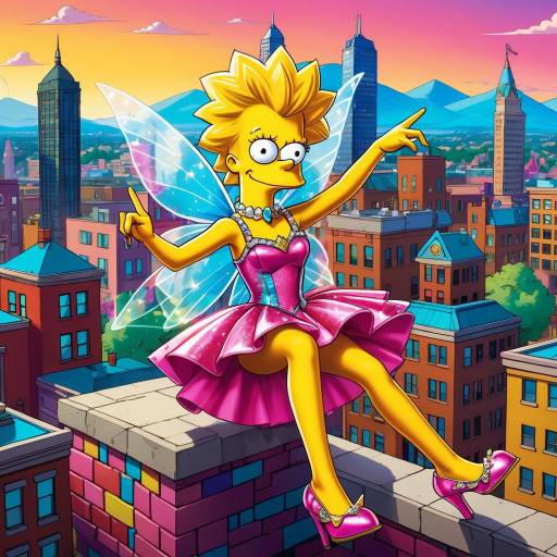 Bart Simpson as a Dazzling Drag Queen