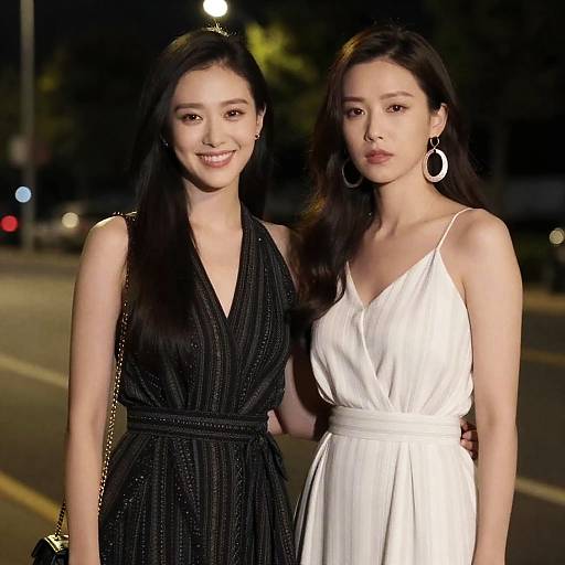 Night Time Portrait of Two Women