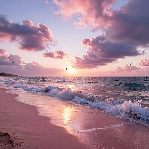 Enchanting Pink Beach Sunrise