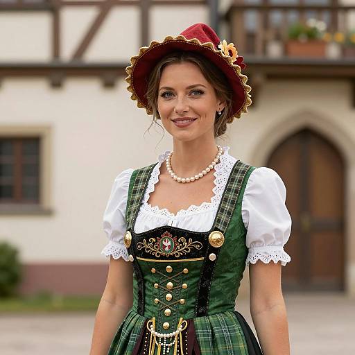 Woman in Traditional Wurstfest Costume