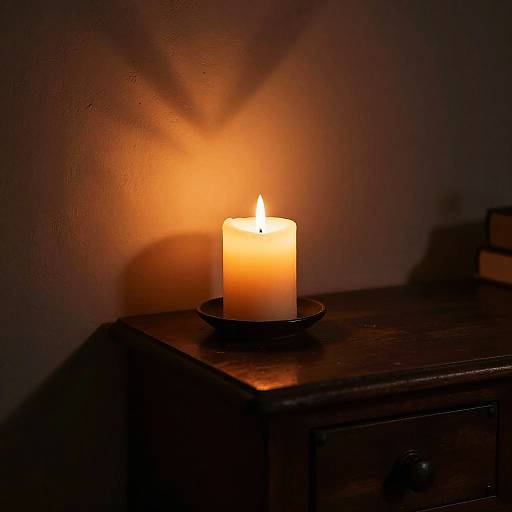 Cozy Candlelit Room with Shadows