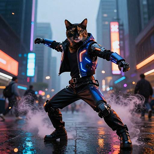 Cybernetic Tortoiseshell Cat Dancer