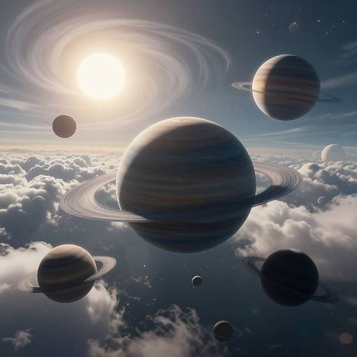 Surreal Cosmic Ballet of Planets