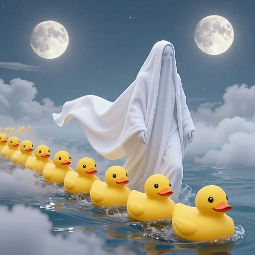 Surreal Rubber Duck Celestial Procession