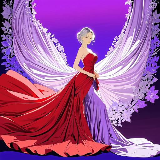 Enchanting Elegant Woman in Red Dress Enchanting Elegant Woman in Red Dress