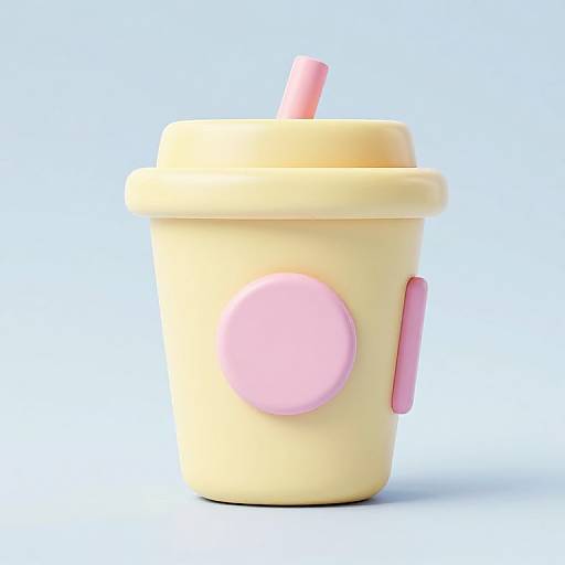 3D Remix Coffee Icon Pastel