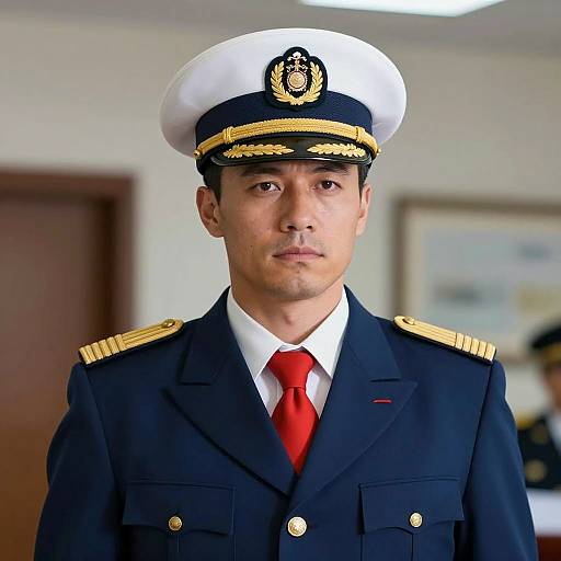 Male Naval Officer in Uniform