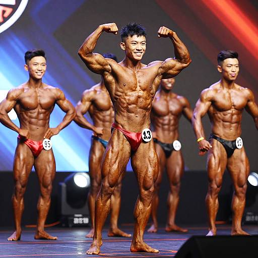 Teen Bodybuilders on Stage