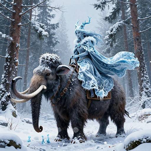 Trippy Frost Witch on Glacier Mammoth