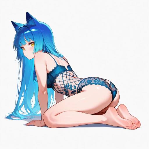 Charismatic Girl with Blue Emerald Hair Charismatic Girl with Blue Emerald Hair