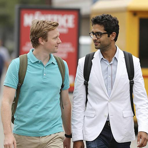 Two Friends Strolling in Style